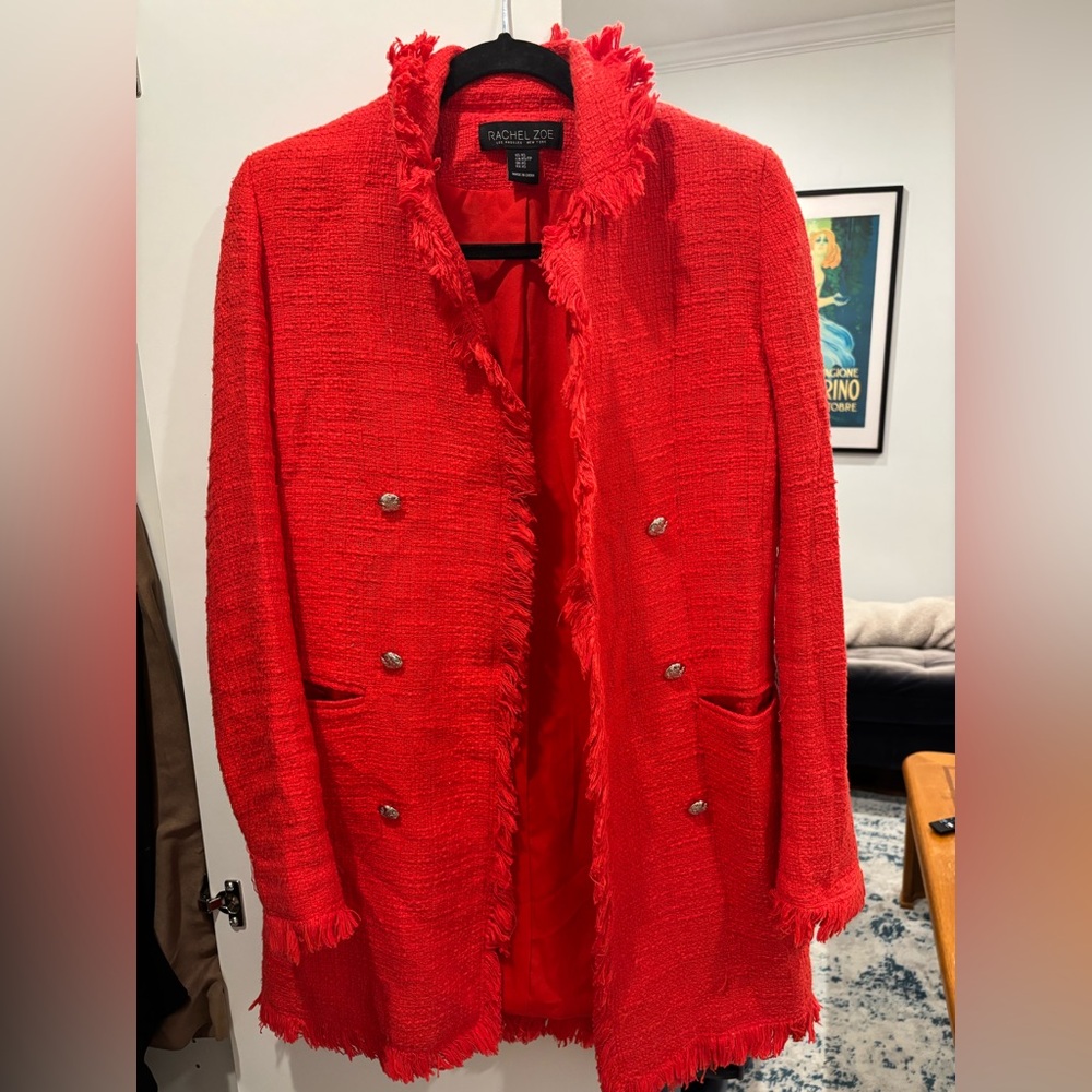 Rachel Zoe Vibrant Red Coat